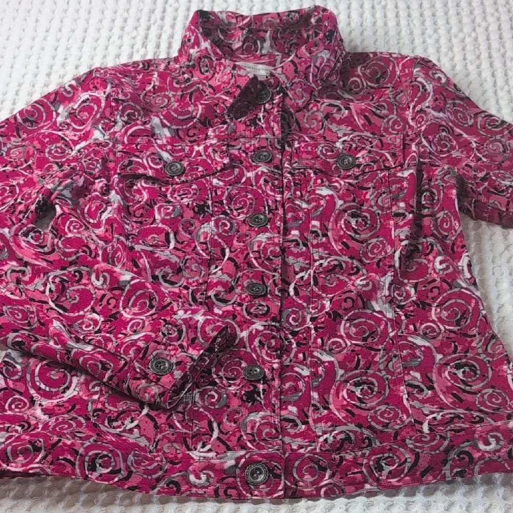 Christopher & Banks Pink Patterned Jacket - Picture 9 of 12